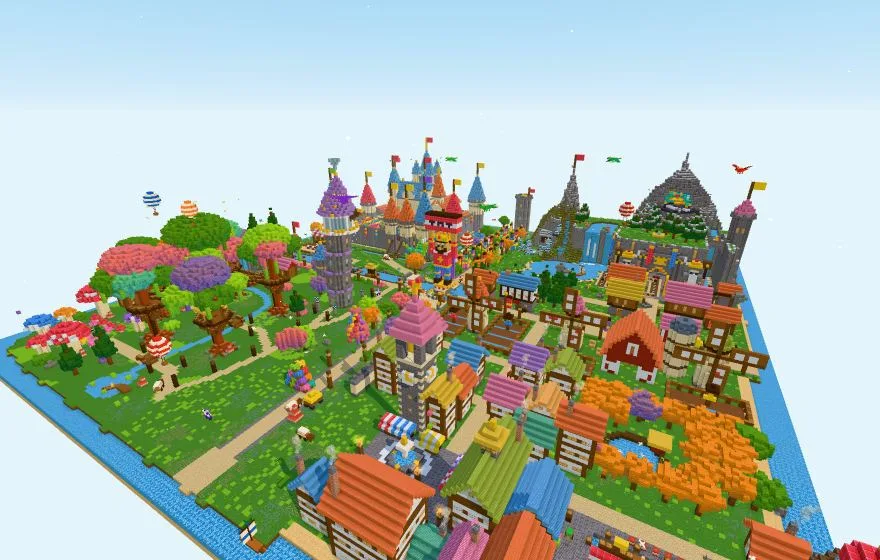 Boom Valley: a fantasy kingdom with a castle on a hill and a river valley